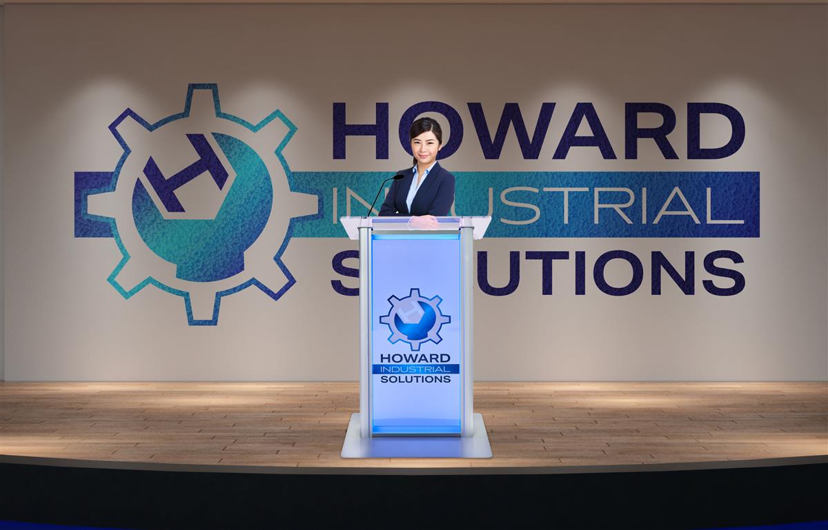 Custom LED Clear Acrylic Lectern | UV Digital Printing