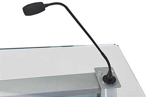 Gooseneck microphone for LDLECT podiums made from copper and metal