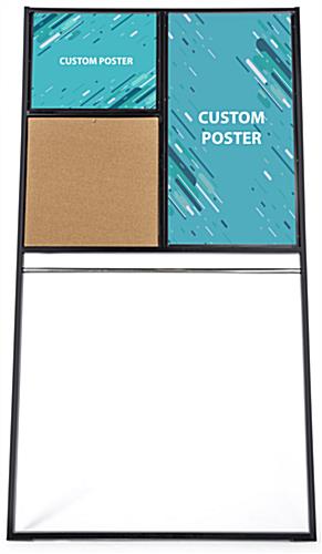 Custom Leaning Wall Merchandise Display Rack with UV Printed Posters