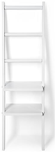 Leaning Ladder Rack Shelves with Wall Mounting Brackets