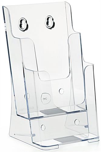 2 Step Clear Pamphlet Holder with Pre-Drilled Holes