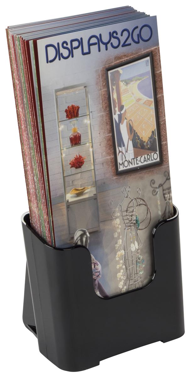 Black Plastic Brochure Holder Wall Mount or Countertop Black Plastic Brochure Holder Wall Mount or Countertop
