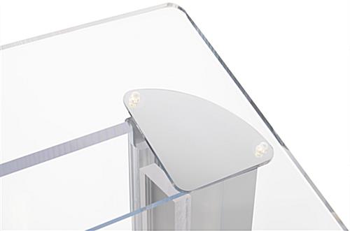 Aluminum & Acrylic Lectern | Modern Design With Book Lip