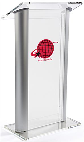 Plastic Lectern with Multi-Color Imprint | 2 Color Logo