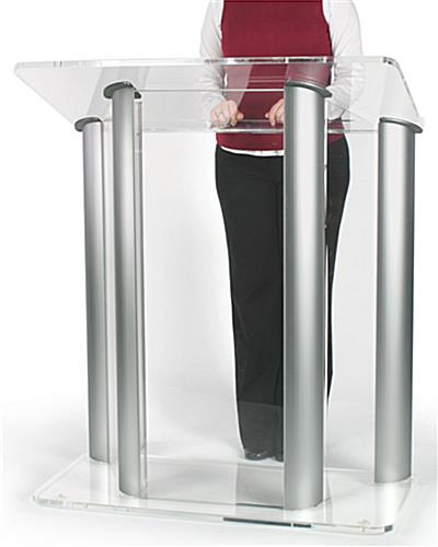 Acrylic & Aluminum Lectern - Contemporary Design