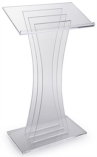 3 Vertical Panels Clear Acrylic Lectern
