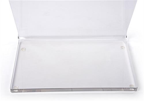 Clear acrylic Z shape podium with rubber feet 