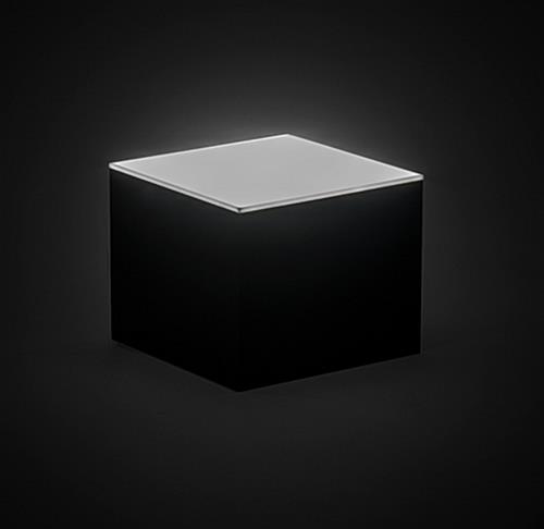 Illuminated LED cube display riser