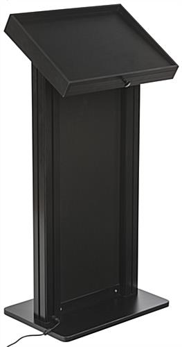 Black LED Podium with Graphic