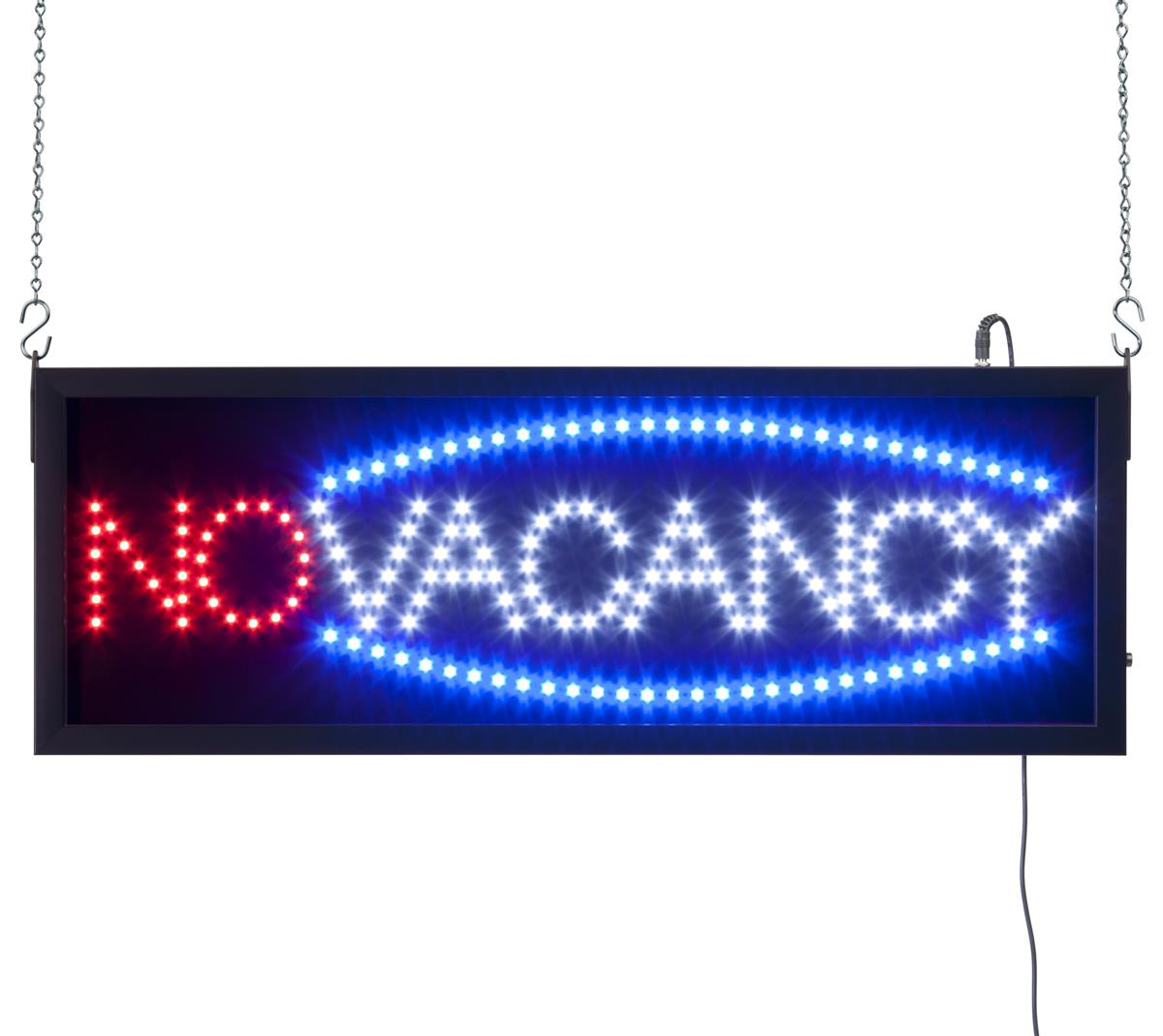 Window Sign 8 x 3 Inches Vacancy And No Vacancy Window Sign On Chain 