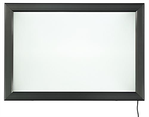 Wall-Mounted Black LED Backlit Frame