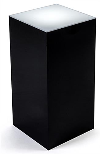 Black illuminated top pedestal riser