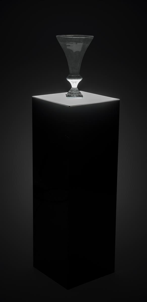 Black Riser Pedestal | x 12”d x LED Cube
