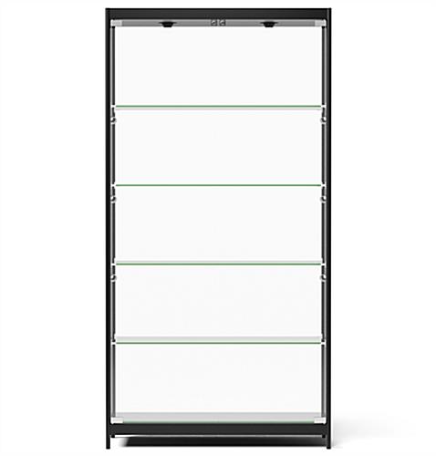 LED trophy cabinet with four fixed shelves