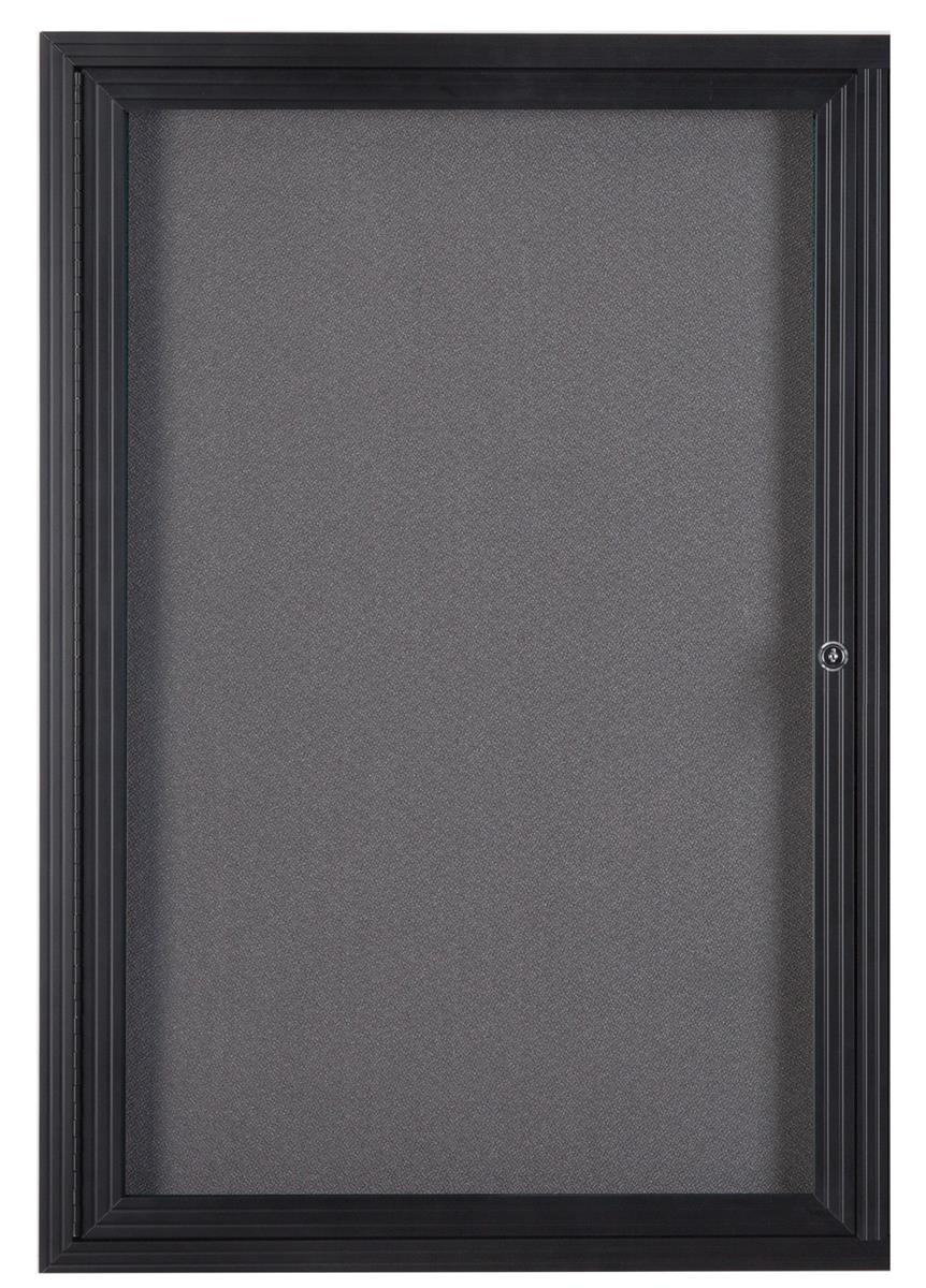 Single Lock Details about   36x48 Enclosed Bulletin Board with Locking Door Display Silver 