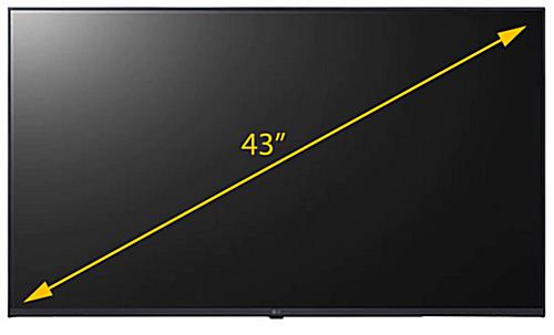 Commercial grade TV for signage with 43 inch screen