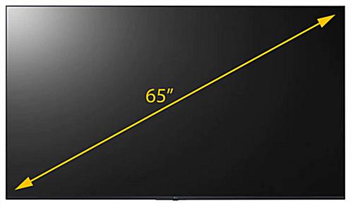 4K SuperSign TV with 65 inch screen display