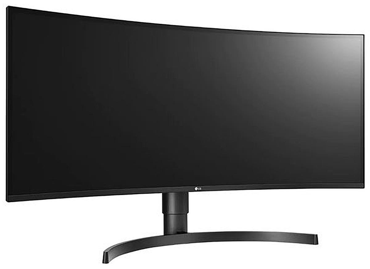 black curved monitor