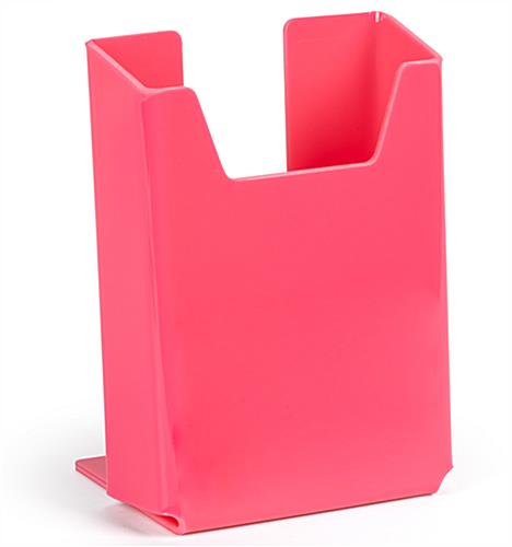 Pink acrylic flyer holders