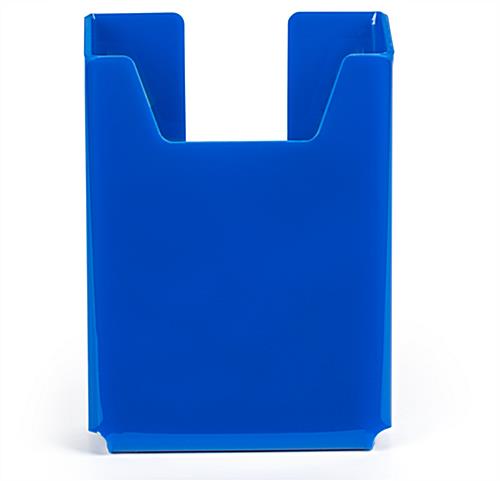 Royal blue acrylic flyer holders