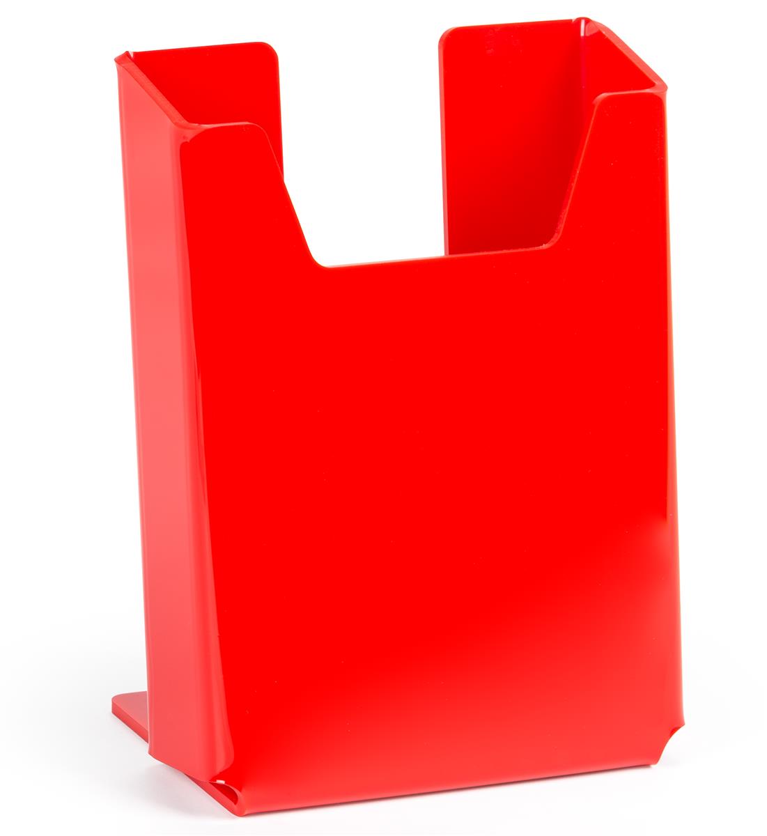 Red acrylic flyer holders 
