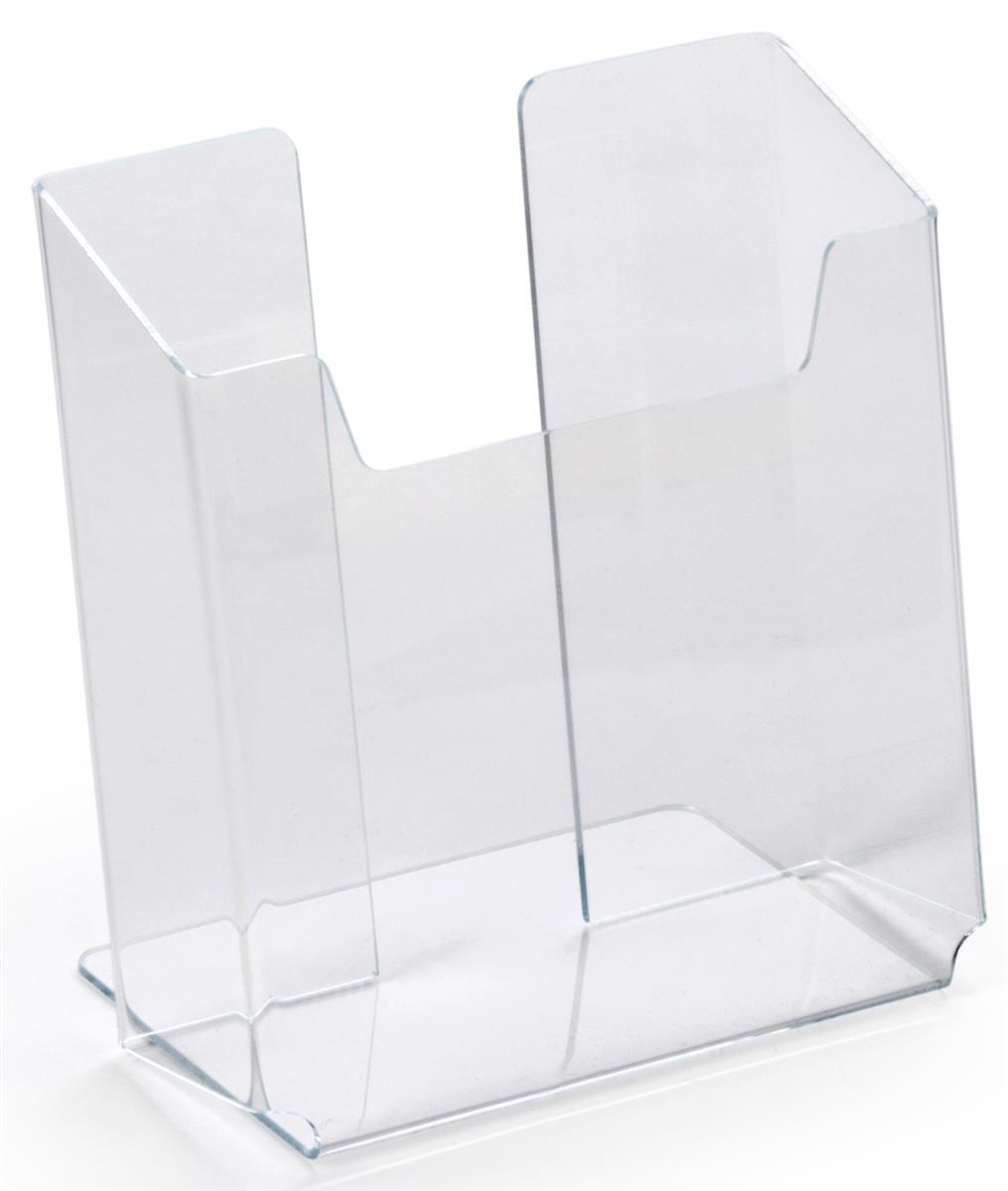 A5 Plastic Acrylic Brochure Holder Display Stand 4 Pocket Tier Counter Top BHA54