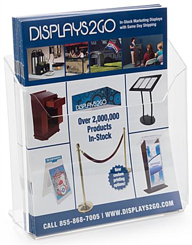 Flyer/Magazine Display Pocket with High Backing