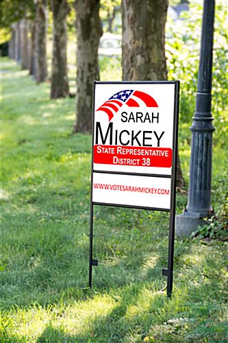 Lawn Sign Stake | Metal Frame with Lower Rider