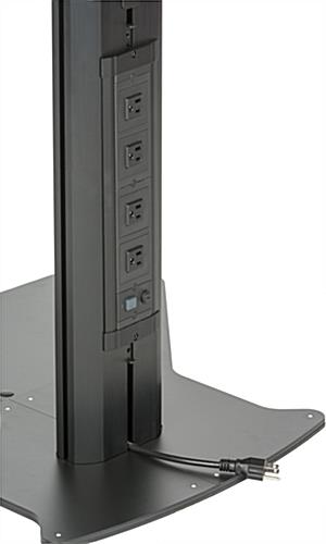 Video Conference Stand With Power Supply for Cord Organization