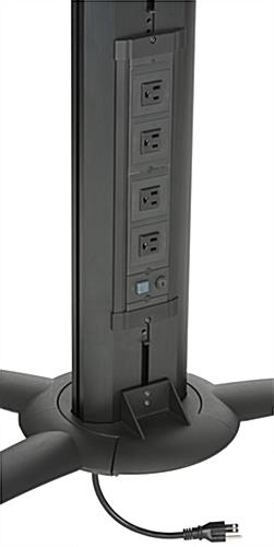 Floor Standing TV Stand With Power Strip & 4 Outlets