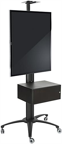 Rolling TV Stand With Integrated Power Strip, Rotating Bracket