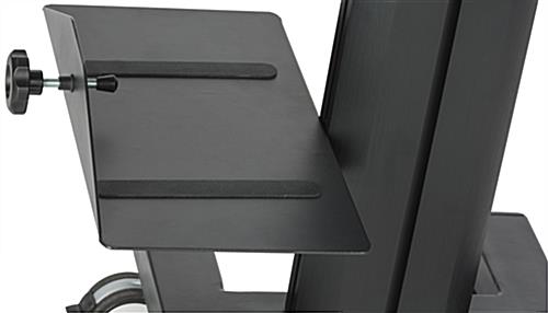 Dual Monitor Sit Stand Cart With CPU Shelf