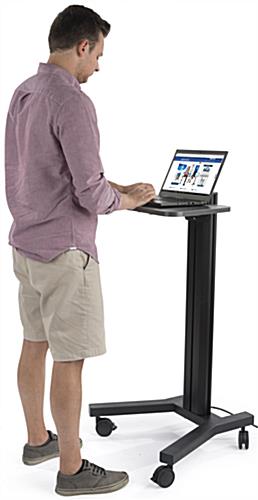 Standing Mobile Laptop Cart for Offices