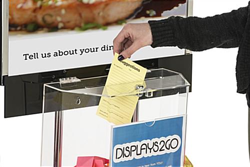 Floor Standing Poster with Ballot Box and Locking Lid
