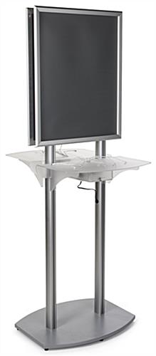 Poster Kiosk Charging Station with 2 Snap Frames
