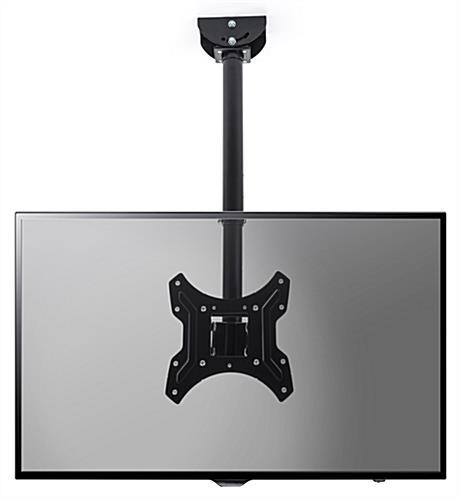 Landscape orientation ceiling TV mount with maximum weight capacity 77 lbs