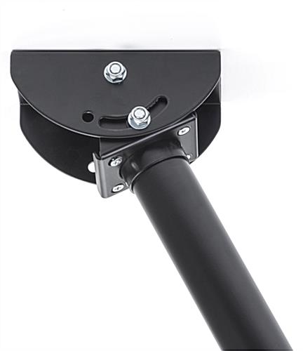 Hanging TV mount with  -2° and +15° tilt and adjustable post angle