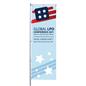 full color double sided silk screen tripole flag