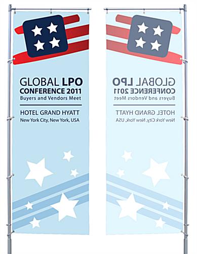 Full Color Single Sided Silk Screened Tripole Flags