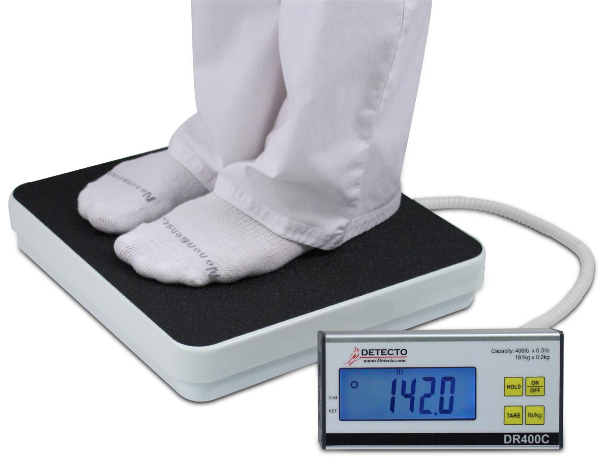 Detecto Compact Digital Floor Scale for Clinical or Home Use