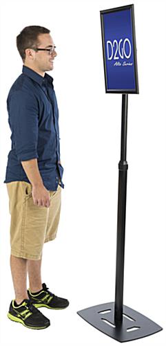 Black 11 x 17 Poster Frame Pedestal with Multiple Height Settings