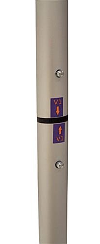 Outdoor vertical banner stand with easy numbered assembly 