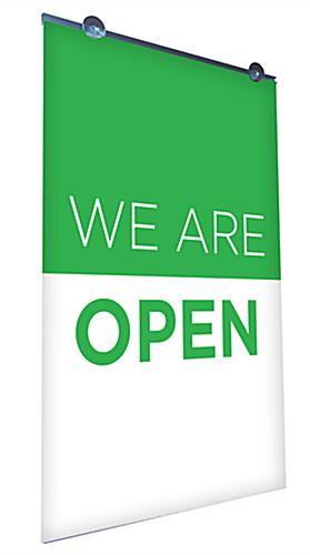 We are open pre-printed banner sign