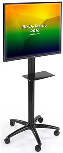 Single Pole TV Stand in Use