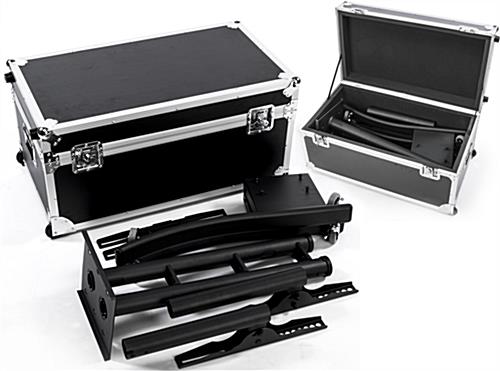 Black Portable TV Rack Includes Travel Case