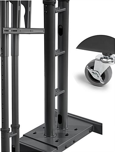 Black Portable TV Rack Includes Travel Case