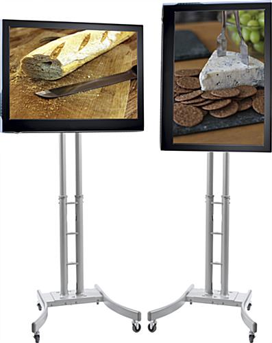 Silver Portable TV Stand with Case