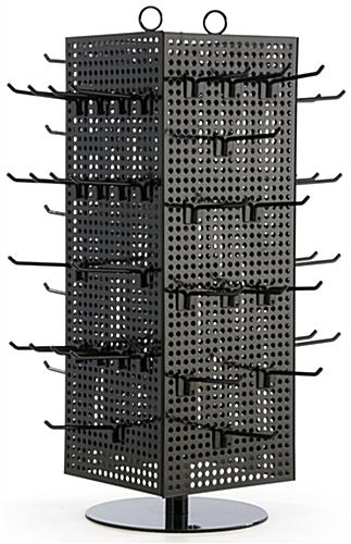 Countertop Pegboard Display with Black Hooks- Steel