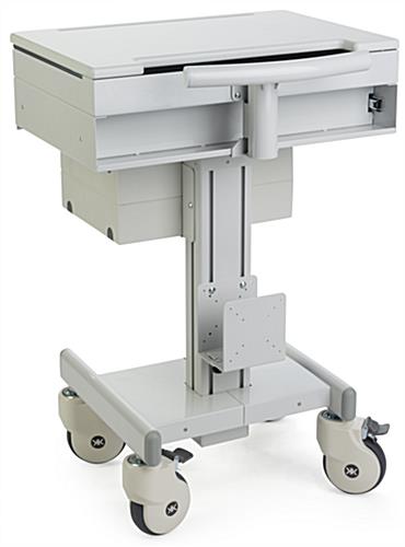 Height Adjustable Medical Cart, Supports Widescreen Laptops