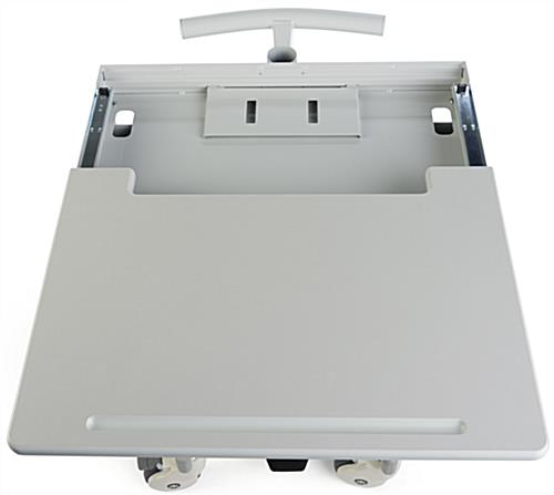 Height Adjustable Medical Cart, Locking Drawer